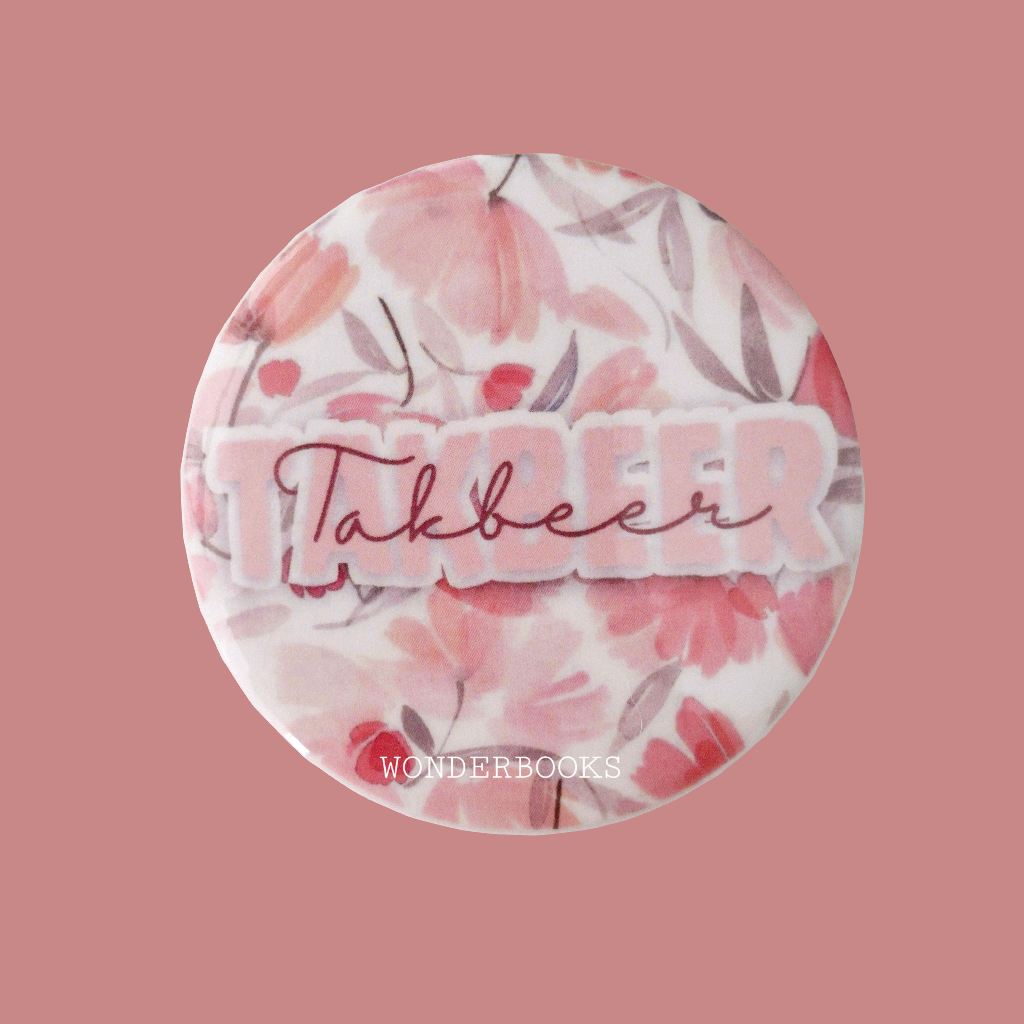 Takbeerat Reminder Badge: Simply pin the Takbeer reminder to your Musallah or Burqa