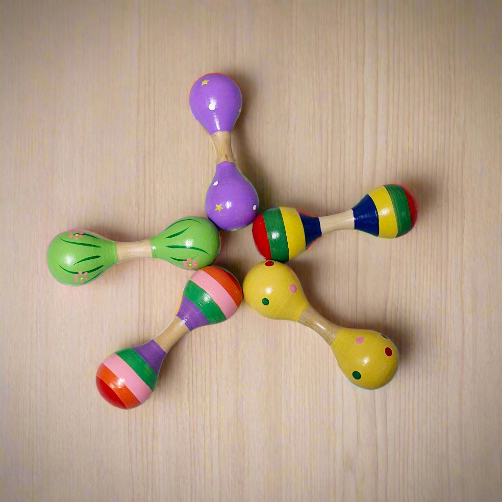 Happy Hands Wood Rattle