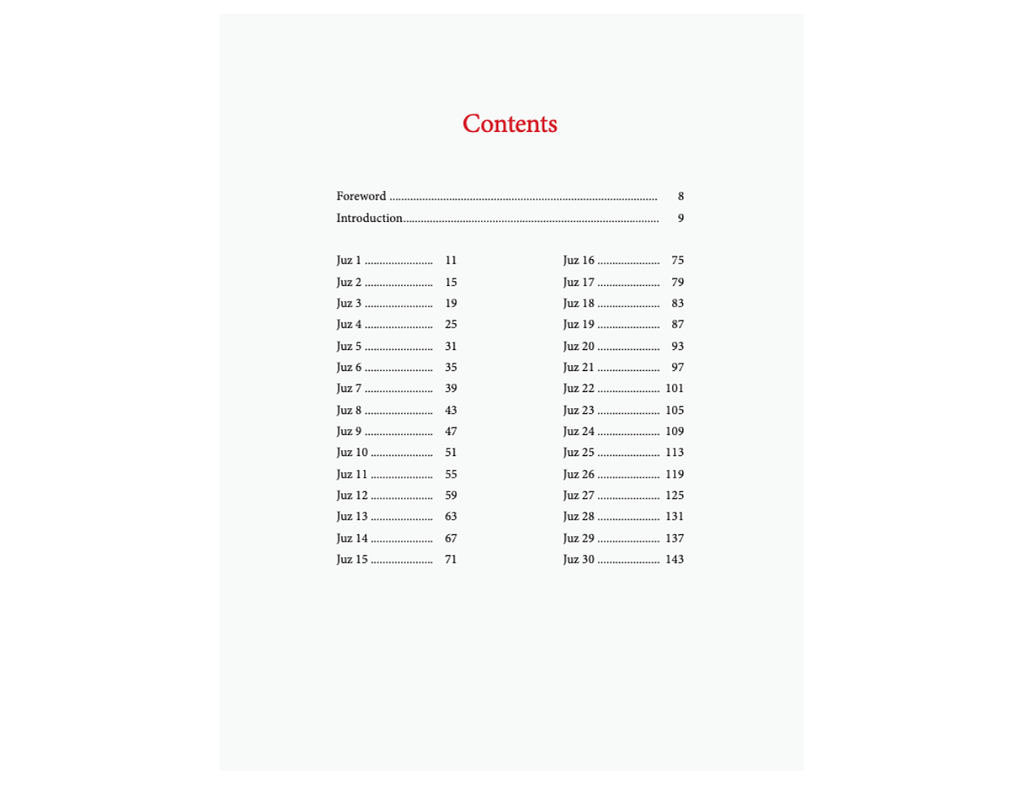 The Majestic Quran: A Summary of the 30 Chapters