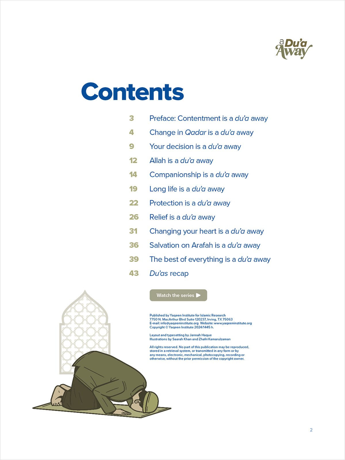 A Du’a Away: A Companion Journal Paperback by: Omar Suleiman