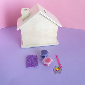 DIY Sadaqa Box Craft Kit: Pink