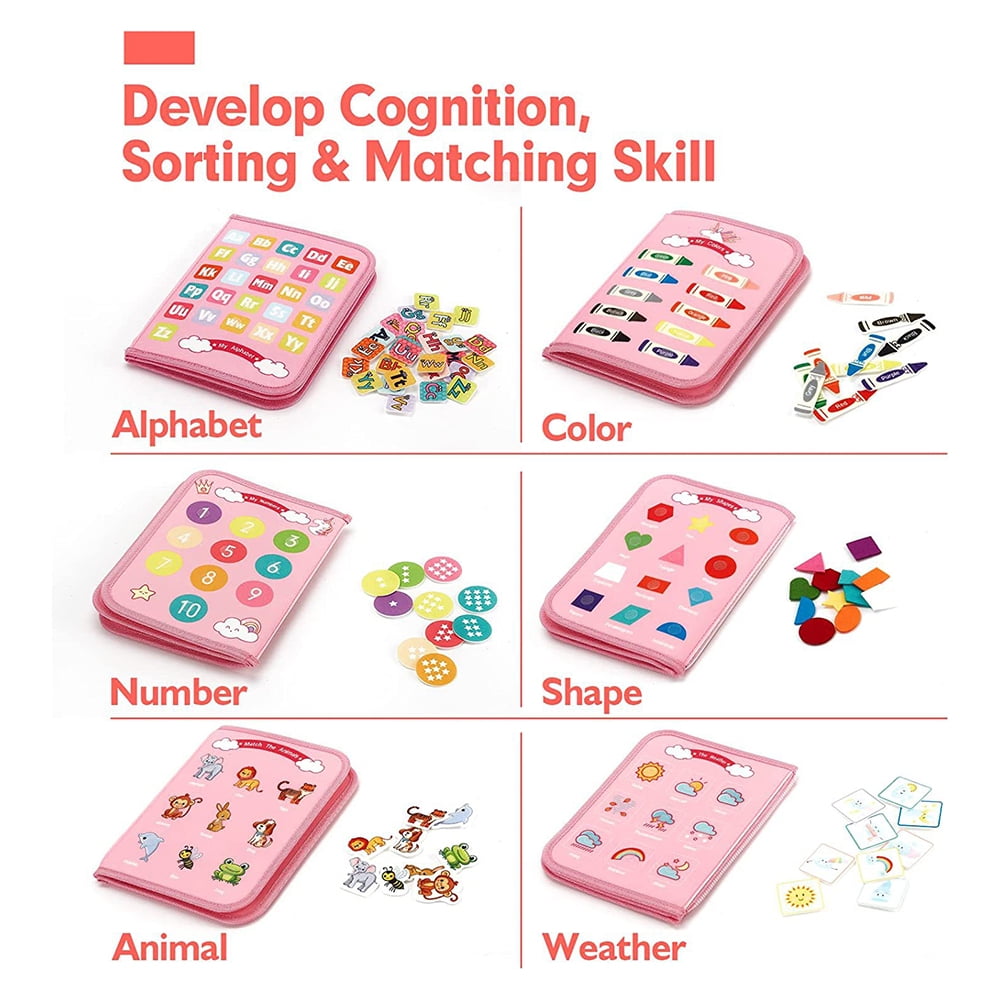 Toddler Carry Along Busy Bag: Pink