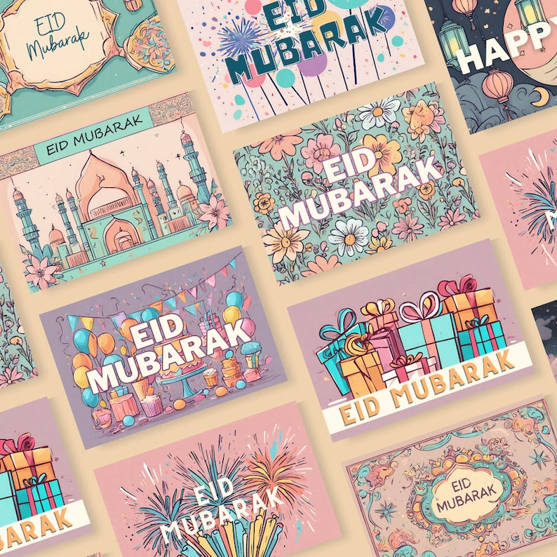 Eid Mubarak Cards + Envelopes
