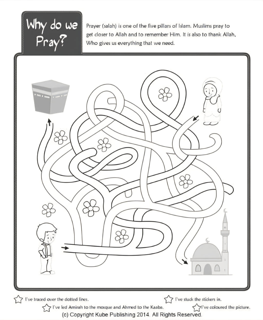 All About Prayer (Salah) Fun Sticker Activity Book
