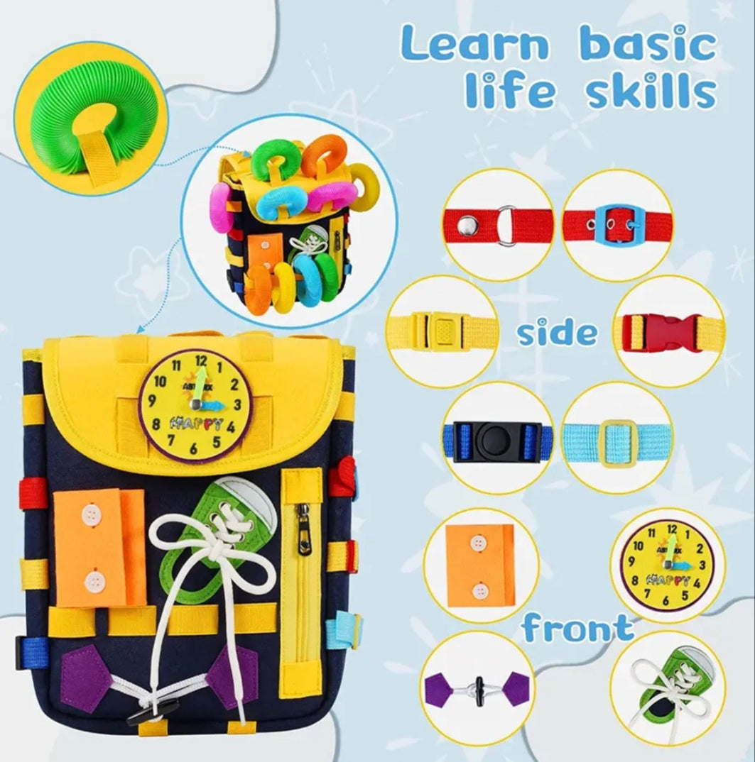 Sensory Play Backpack: Practical Life Skills