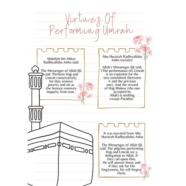 Umrah Journal A5 Floral: Journaling my Journey