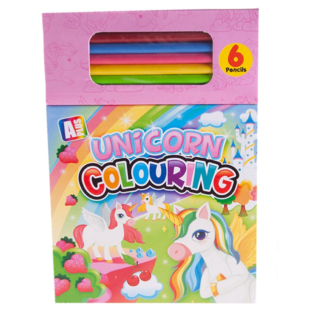 Colouring Pad + Colour Pencils Combo Set: Unicorn