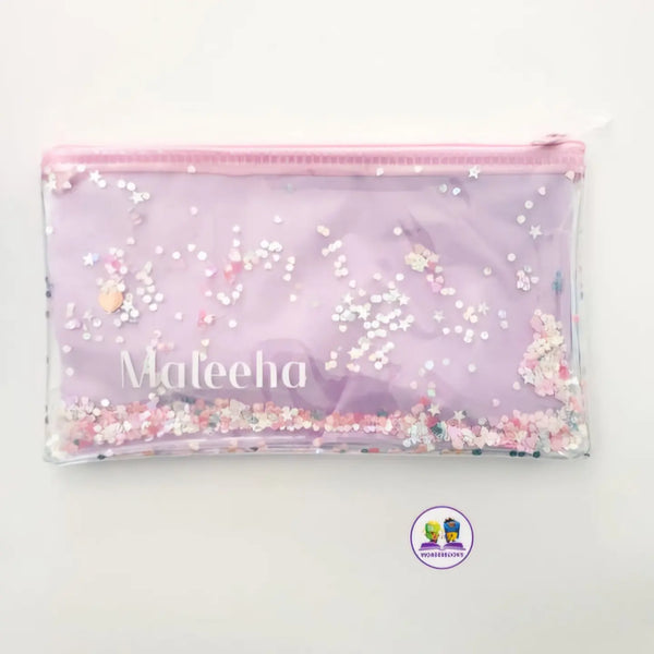 Personalised Glitter Confetti Pencil Case