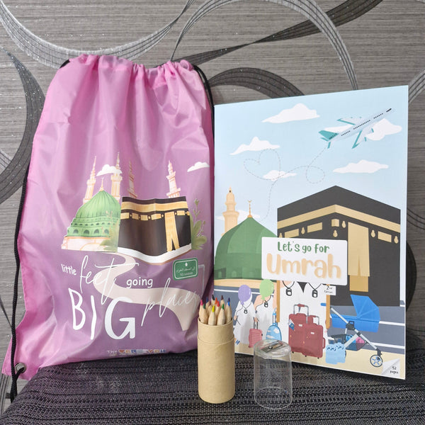 Kids Umrah Kits Type 2:  Little feet going to Big places