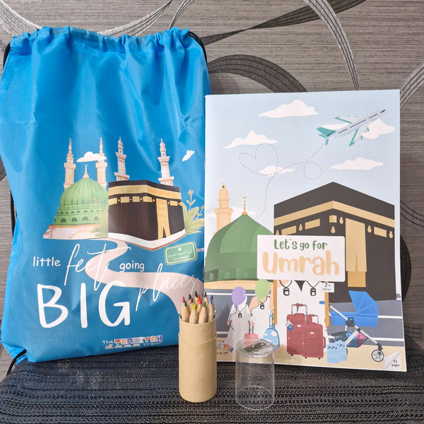 Kids Umrah Kits Type 2:  Little feet going to Big places