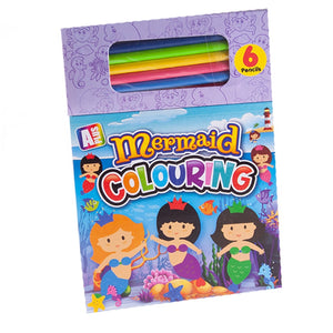 Colouring Pad + Colour Pencils Combo Set: Mermaid