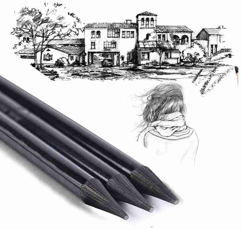 Woodless Charcoal Pencils: 3 Pcs