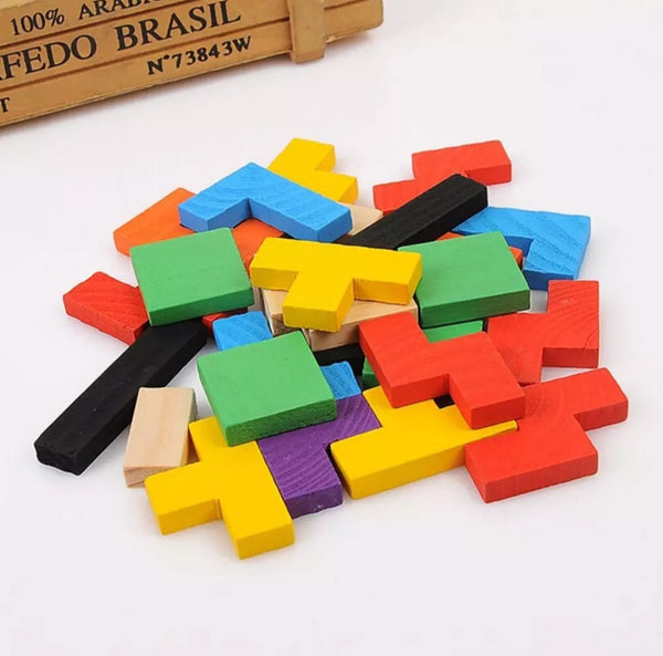 Wooden Tetris Puzzle