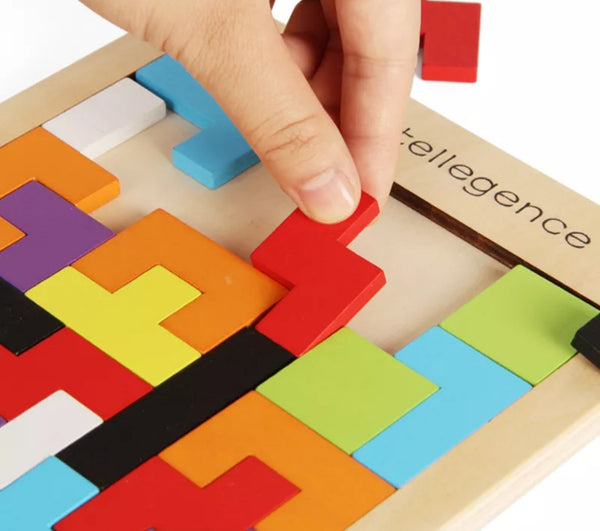 Wooden Tetris Puzzle