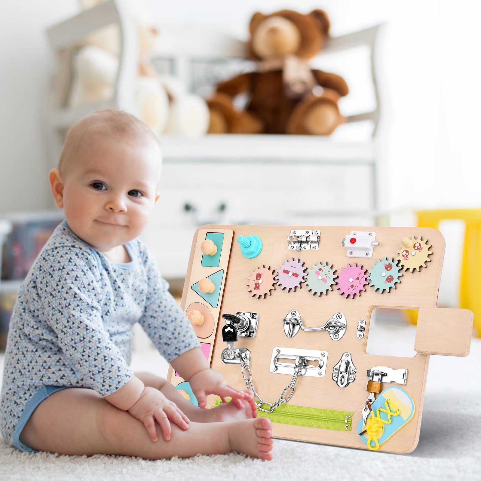 Personalized Busy Board for Toddler Montessori Sensory Board for Baby  Toddler Gift Montessori Busyboard 
