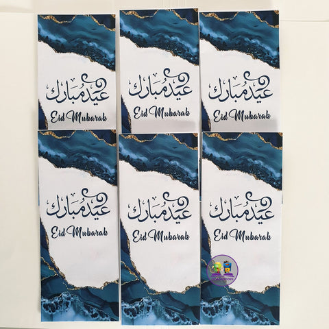 Eid Mubarak Envelopes: Blue Marble