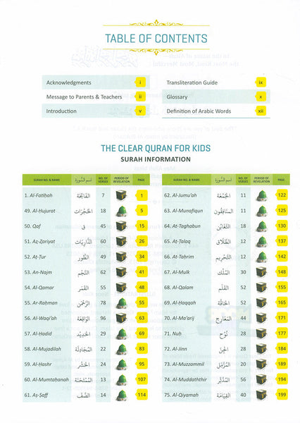 The Clear Quran for Kids: Surah, 1 and 49-114